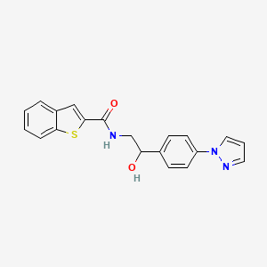 N-{2-hydroxy-2-[4-(1H-pyrazol-1-yl)phenyl]ethyl}-1-benzothiophene-2-carboxamide