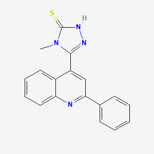 4-methyl-5-(2-phenylquinolin-4-yl)-4H-1,2,4-triazole-3-thiol