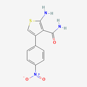 molecular formula C11H9N3O3S B2754314 2-Amino-4-(4-nitrophenyl)thiophene-3-carboxamide CAS No. 503605-38-7