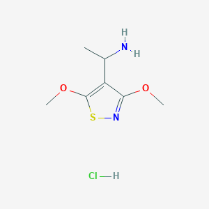 1-(3,5-Dimethoxy-1,2-thiazol-4-yl)ethanamine;hydrochloride