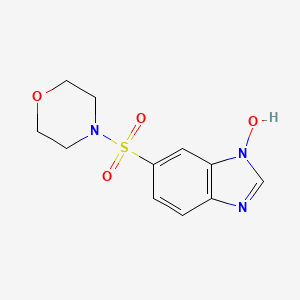 molecular formula C11H13N3O4S B2754316 6-(morpholine-4-sulfonyl)-1H-1,3-benzodiazol-1-ol CAS No. 730992-71-9