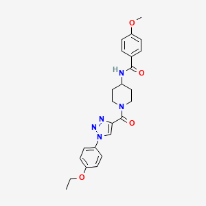 N-(1-(1-(4-ethoxyphenyl)-1H-1,2,3-triazole-4-carbonyl)piperidin-4-yl)-4-methoxybenzamide