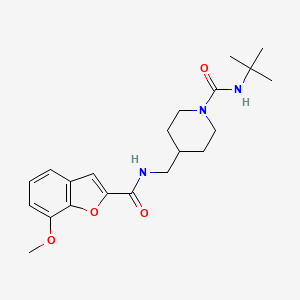 N-(tert-butyl)-4-((7-methoxybenzofuran-2-carboxamido)methyl)piperidine-1-carboxamide
