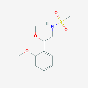 molecular formula C11H17NO4S B2754332 N-(2-methoxy-2-(2-methoxyphenyl)ethyl)methanesulfonamide CAS No. 1790198-31-0
