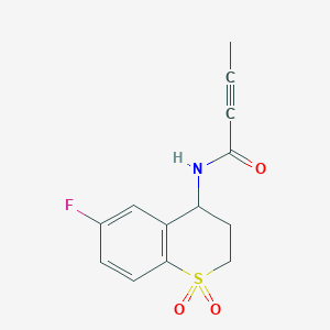N-(6-Fluoro-1,1-dioxo-3,4-dihydro-2H-thiochromen-4-yl)but-2-ynamide
