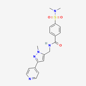 4-(Dimethylsulfamoyl)-N-[(2-methyl-5-pyridin-4-ylpyrazol-3-yl)methyl]benzamide