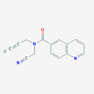 N-(Cyanomethyl)-N-prop-2-ynylquinoline-6-carboxamide