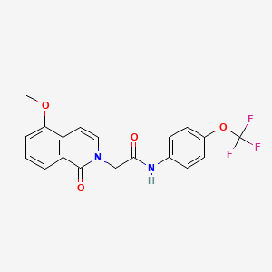 molecular formula C19H15F3N2O4 B2754340 2-(5-甲氧基-1-氧代-异喹啉-2-基)-N-[4-(三氟甲氧基)苯基]乙酰胺 CAS No. 868223-62-5