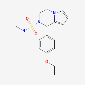 molecular formula C17H23N3O3S B2754341 1-(4-ethoxyphenyl)-N,N-dimethyl-3,4-dihydropyrrolo[1,2-a]pyrazine-2(1H)-sulfonamide CAS No. 899949-34-9