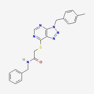 molecular formula C21H20N6OS B2754343 N-benzyl-2-((3-(4-methylbenzyl)-3H-[1,2,3]triazolo[4,5-d]pyrimidin-7-yl)thio)acetamide CAS No. 941911-47-3