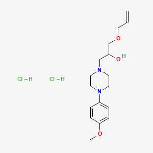 molecular formula C17H28Cl2N2O3 B2754345 1-(Allyloxy)-3-(4-(4-methoxyphenyl)piperazin-1-yl)propan-2-ol dihydrochloride CAS No. 1185175-19-2