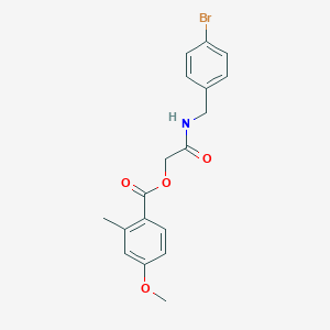 molecular formula C18H18BrNO4 B2754350 {[(4-Bromophenyl)methyl]carbamoyl}methyl 4-methoxy-2-methylbenzoate CAS No. 1794989-39-1