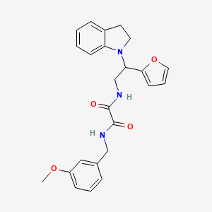 molecular formula C24H25N3O4 B2754353 N1-(2-(呋喃-2-基)-2-(吲哚-1-基)乙基)-N2-(3-甲氧基苯基)草酰胺 CAS No. 898416-35-8