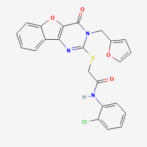 N-(2-chlorophenyl)-2-{[3-(2-furylmethyl)-4-oxo-3,4-dihydro[1]benzofuro[3,2-d]pyrimidin-2-yl]thio}acetamide
