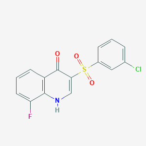 3-[(3-chlorophenyl)sulfonyl]-8-fluoroquinolin-4(1H)-one