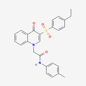 molecular formula C26H24N2O4S B2754362 2-(3-((4-ethylphenyl)sulfonyl)-4-oxoquinolin-1(4H)-yl)-N-(p-tolyl)acetamide CAS No. 895650-15-4