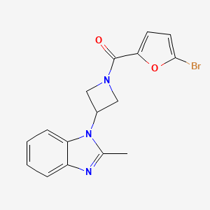 (5-Bromofuran-2-yl)-[3-(2-methylbenzimidazol-1-yl)azetidin-1-yl]methanone