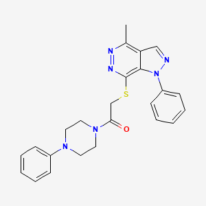 2-((4-methyl-1-phenyl-1H-pyrazolo[3,4-d]pyridazin-7-yl)thio)-1-(4-phenylpiperazin-1-yl)ethanone