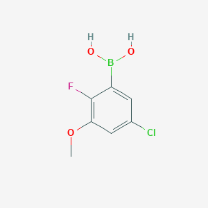 molecular formula C7H7BClFO3 B2754368 (5-氯-2-氟-3-甲氧基苯基)硼酸 CAS No. 2377610-22-3