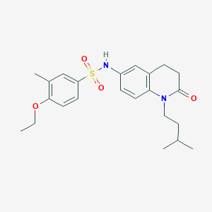 molecular formula C23H30N2O4S B2754372 4-ethoxy-N-(1-isopentyl-2-oxo-1,2,3,4-tetrahydroquinolin-6-yl)-3-methylbenzenesulfonamide CAS No. 946373-22-4