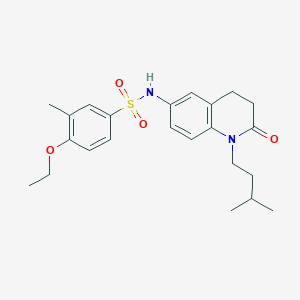 molecular formula C23H30N2O4S B2754372 4-乙氧基-N-(1-异戊基-2-氧代-1,2,3,4-四氢喹啉-6-基)-3-甲基苯基磺酰胺 CAS No. 946373-22-4