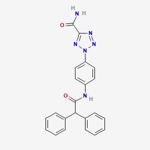 molecular formula C22H18N6O2 B2754376 2-(4-(2,2-diphenylacetamido)phenyl)-2H-tetrazole-5-carboxamide CAS No. 1396767-10-4