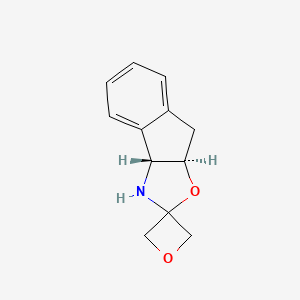 molecular formula C12H13NO2 B2754377 (3Ar,8bR)-spiro[1,3a,4,8b-tetrahydroindeno[1,2-d][1,3]oxazole-2,3'-oxetane] CAS No. 1556097-45-0