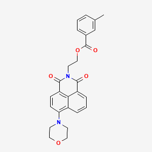 2-(6-morpholino-1,3-dioxo-1H-benzo[de]isoquinolin-2(3H)-yl)ethyl 3-methylbenzoate