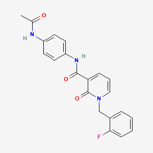 N-(4-acetamidophenyl)-1-(2-fluorobenzyl)-2-oxo-1,2-dihydropyridine-3-carboxamide