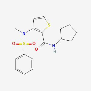 N-cyclopentyl-3-(N-methylphenylsulfonamido)thiophene-2-carboxamide