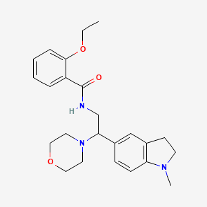 2-ethoxy-N-(2-(1-methylindolin-5-yl)-2-morpholinoethyl)benzamide