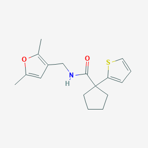 N-((2,5-dimethylfuran-3-yl)methyl)-1-(thiophen-2-yl)cyclopentanecarboxamide