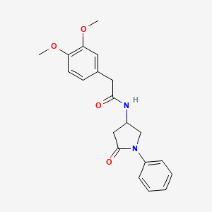 2-(3,4-dimethoxyphenyl)-N-(5-oxo-1-phenylpyrrolidin-3-yl)acetamide