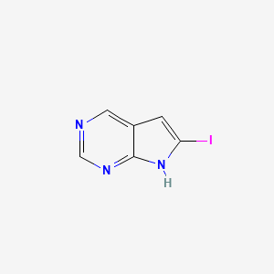 molecular formula C6H4IN3 B2754403 6-Iodo-7H-pyrrolo[2,3-d]pyrimidine CAS No. 1588506-37-9; 1998215-95-4