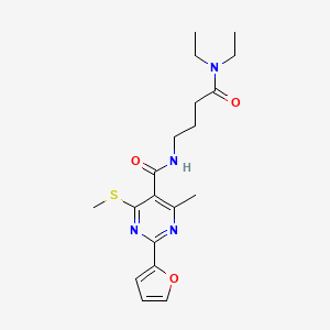 N,N-diethyl-4-{[2-(furan-2-yl)-4-methyl-6-(methylsulfanyl)pyrimidin-5-yl]formamido}butanamide