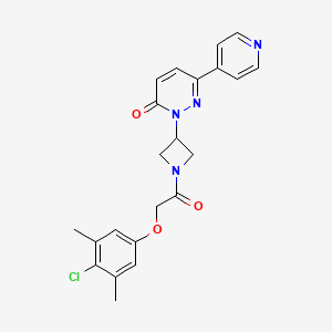 2-[1-[2-(4-Chloro-3,5-dimethylphenoxy)acetyl]azetidin-3-yl]-6-pyridin-4-ylpyridazin-3-one