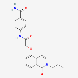 4-[[2-(1-Oxo-2-propylisoquinolin-5-yl)oxyacetyl]amino]benzamide