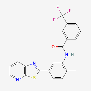 N-(2-methyl-5-(thiazolo[5,4-b]pyridin-2-yl)phenyl)-3-(trifluoromethyl)benzamide