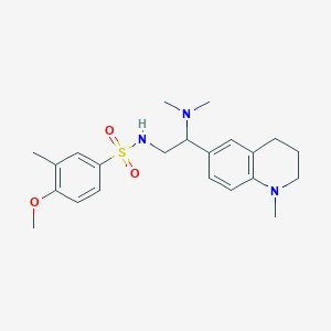 B2754431 N-(2-(dimethylamino)-2-(1-methyl-1,2,3,4-tetrahydroquinolin-6-yl)ethyl)-4-methoxy-3-methylbenzenesulfonamide CAS No. 953986-96-4
