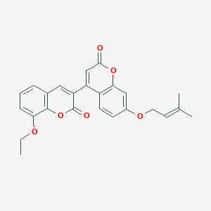 molecular formula C25H22O6 B2754433 8-乙氧基-3-[7-(3-甲基丁-2-烯氧基)-2-氧代-香豆素-4-基]香豆素-2-酮 CAS No. 896035-78-2