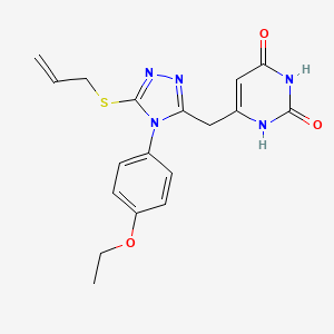 6-((5-(allylthio)-4-(4-ethoxyphenyl)-4H-1,2,4-triazol-3-yl)methyl)pyrimidine-2,4(1H,3H)-dione