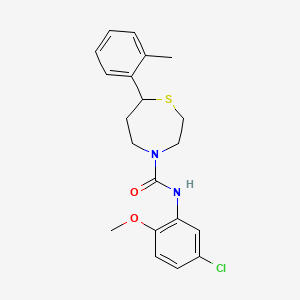 N-(5-chloro-2-methoxyphenyl)-7-(o-tolyl)-1,4-thiazepane-4-carboxamide
