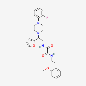 N1-(2-(4-(2-fluorophenyl)piperazin-1-yl)-2-(furan-2-yl)ethyl)-N2-(2-methoxyphenethyl)oxalamide