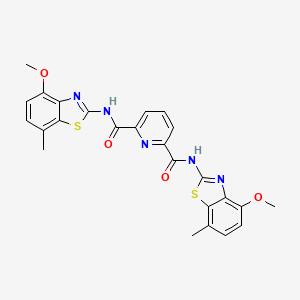 molecular formula C25H21N5O4S2 B2754442 N2,N6-bis(4-methoxy-7-methylbenzo[d]thiazol-2-yl)pyridine-2,6-dicarboxamide CAS No. 921066-02-6