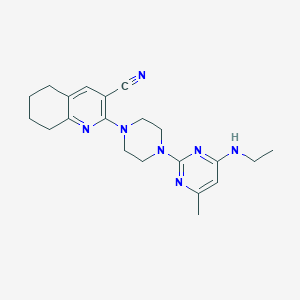 2-[4-[4-(Ethylamino)-6-methylpyrimidin-2-yl]piperazin-1-yl]-5,6,7,8-tetrahydroquinoline-3-carbonitrile