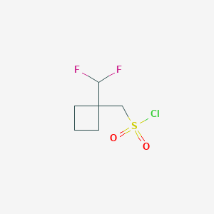 molecular formula C6H9ClF2O2S B2754449 [1-(Difluoromethyl)cyclobutyl]methanesulfonyl chloride CAS No. 1784574-90-8