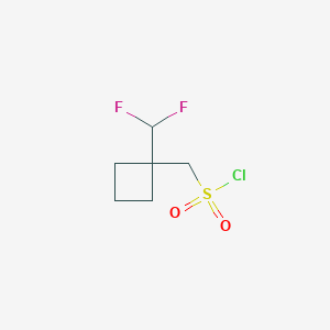 molecular formula C6H9ClF2O2S B2754449 [1-(二氟甲基)环丁基]甲磺酰氯 CAS No. 1784574-90-8