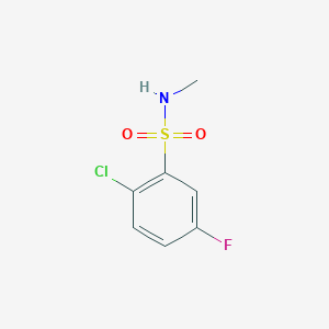 molecular formula C7H7ClFNO2S B2754452 2-chloro-5-fluoro-N-methylbenzene-1-sulfonamide CAS No. 1601846-51-8