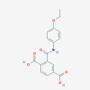 molecular formula C17H15NO6 B275446 2-[(4-Ethoxyphenyl)carbamoyl]terephthalic acid 