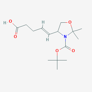 molecular formula C15H25NO5 B2754465 5-{3-[(Tert-butoxy)carbonyl]-2,2-dimethyl-1,3-oxazolidin-4-yl}pent-4-enoic acid CAS No. 1807934-06-0